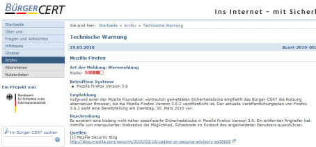 德国政府通知页面 德国政府通知页面